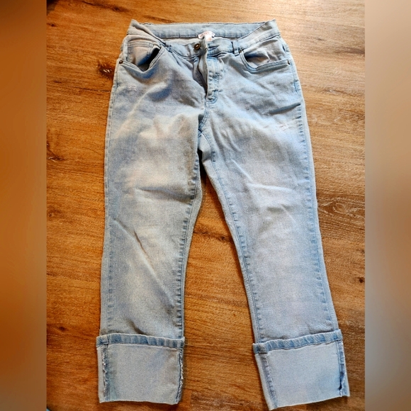 Venus Light Denim Jean Cuffed Bottom - Picture 1 of 6